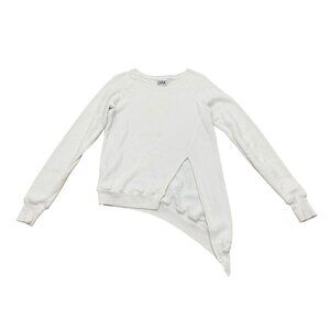 Vintage 1990s Women’s Oak White Asymmetrical Crewneck Sweatshirt